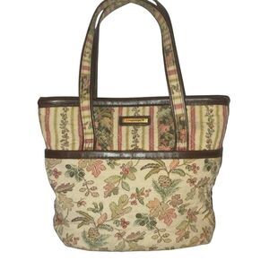 Longaberger Vintage Floral Small Tote Bag
